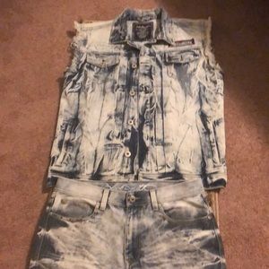 Black Smith Vest and Jeans set